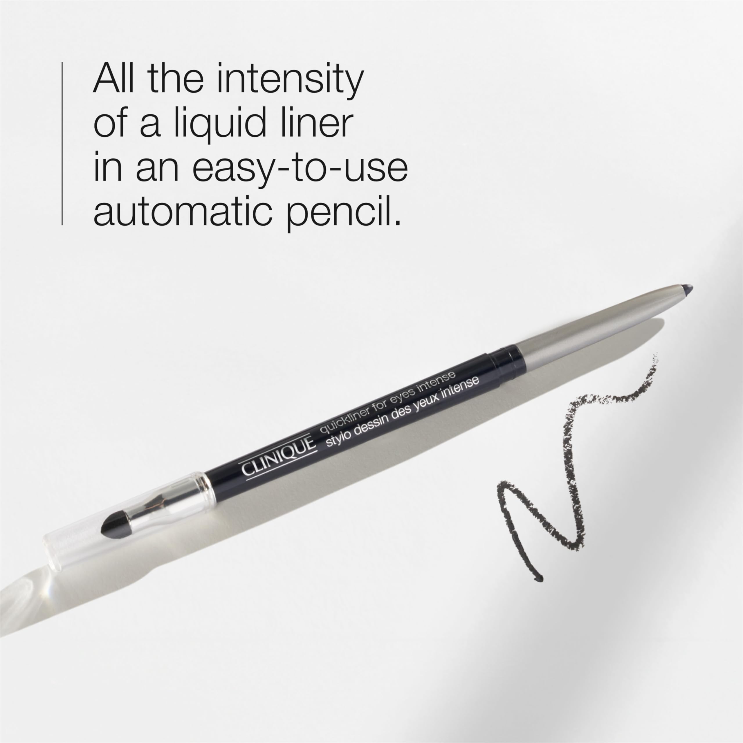 Clinique Quickliner For Eyes Intense | Water Resistant, Smudge Resistant + Safe For Sensitive Eyes, Intense Black